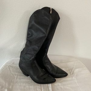Schutz Black Zip Boots 6.5 B